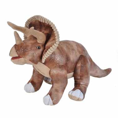 Pluche bruine triceratops dinosaurus knuffel mega