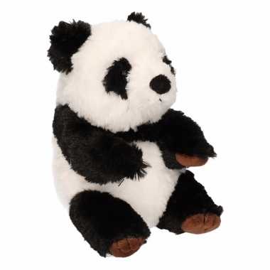 Pluche knuffel panda zittend