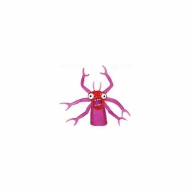 Poppenkast monster vingerpop paars  knuffel