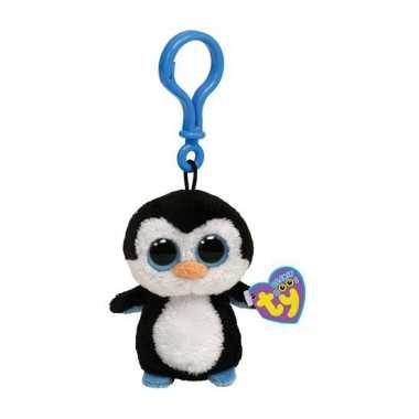 Ty Beanie Waddles sleutelclip pinguin  knuffel
