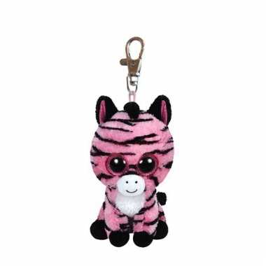 Ty Beanie Zoey sleutelclip zebra  knuffel