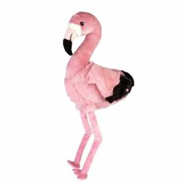 Vogel knuffels roze flamingo xxl