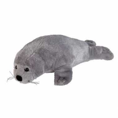 Wilde dieren knuffels zeehond grijs