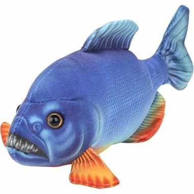 Zeedieren knuffels piranha blauw