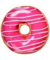 Bed kussen roze donut knuffel 10071785