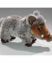Bosdieren knuffels wild zwijn bruin grijs