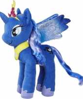 Cartoon knuffels blauwe pony luna my little pony