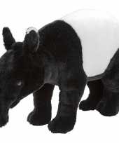 Dieren knuffels tapir zwart wit
