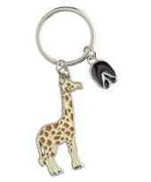 Giraffe sleutel hangertje knuffel 10081642