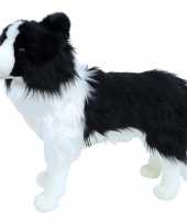 Huisdieren knuffels border collie hond zwart wit
