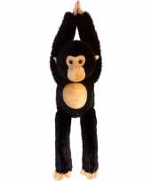 Keel toys pluche chimpansee apen knuffel zwart