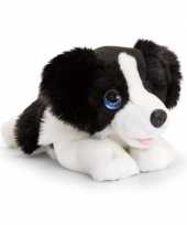 Keel toys pluche zwart witte border collie honden knuffel 10192944