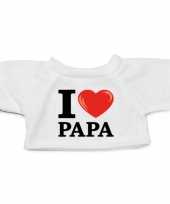 Knuffel kleding i love papa t-shirt wit m clothies knuffel