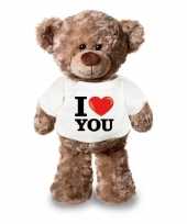 Knuffel teddybeer i love you shirt 10147675