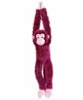 Knuffelbeesten roze aap hangend