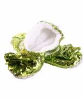 Lichtgroene glitterende pailletten knuffel