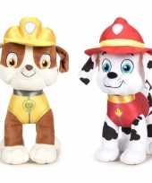 Paw patrol knuffels set karakters rubble marshall 10247278