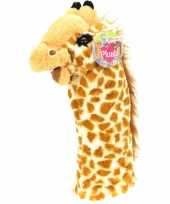 Pluche dieren handpop giraffe knuffel