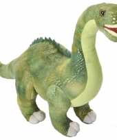 Pluche groene diplodocus dinosaurus knuffel mega