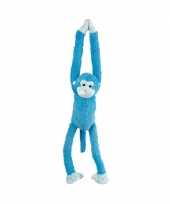 Pluche knuffel blauw aap
