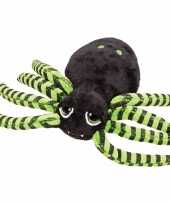 Pluche spin knuffel zwart groen