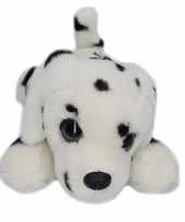 Pluche wit zwarte stippen dalmatier honden knuffel