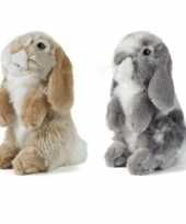 Set pluche hangoor konijnen knuffels
