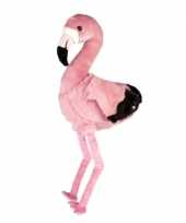 Vogel knuffels roze flamingo xxl