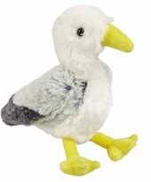 Vogel knuffels wit grijze meeuw