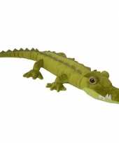Wilde dieren knuffels krokodil groen