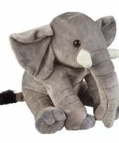 Wilde dieren knuffels olifant grijs 10158617