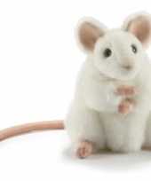 Witte knuffel muis