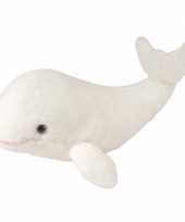 Witte pluche beluga walvis knuffel