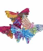 X gekleurde vlinder knuffeltjes