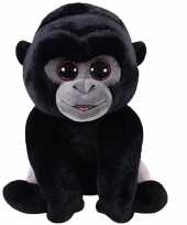 Zwarte pluche baby gorilla aap apen knuffel